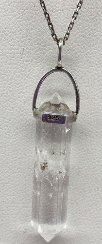 Vintage Quartz Point Sterling Silver Necklace