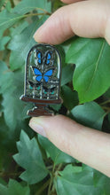 Butterfly dome enamel pin