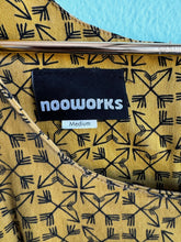 Nooworks Mustard vintage-inspired crossed arrow dress Size M