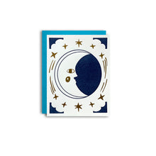 La Lune with Foil Letterpress Greeting Card