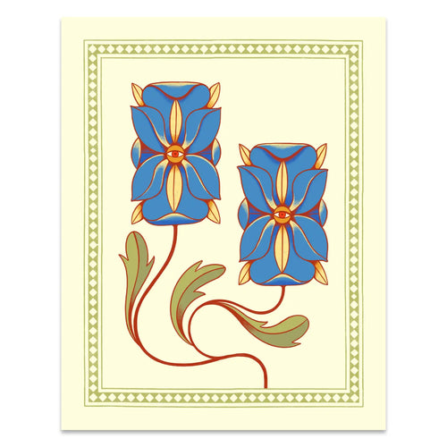 Mystic Flora Print - Blue