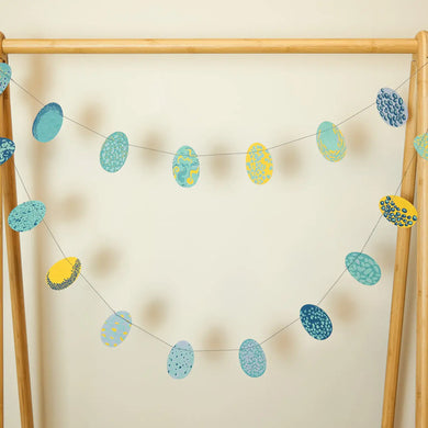 Blue Eggs Sewn Garland