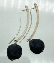 Lava Rock Sterling Silver Earrings