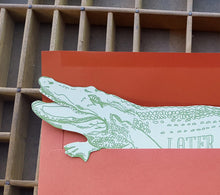 Later Alligator letterpress card