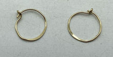 Vintage 10K Yellow Gold Closed Hoop Earrings