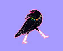 Crow with Necklace of Trinkets Sticker