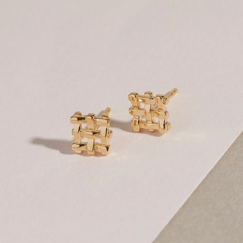 Crosshatch Stud earrings