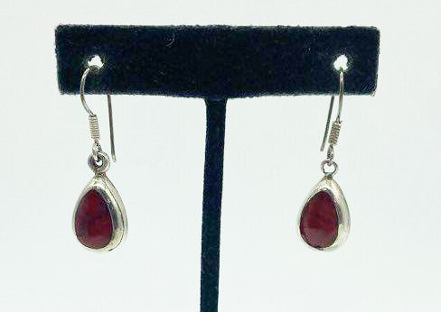 Red Jasper Sterling Silver Earrings