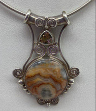 Vintage Sajen Jasper Citrine Sterling Silver Necklace