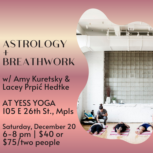 December 20: Astrology and Breathwork at Yess Yoga
