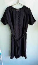 Caara Black stripe belted dress Size M