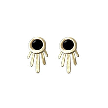 Burst Earrings with Black Onyx