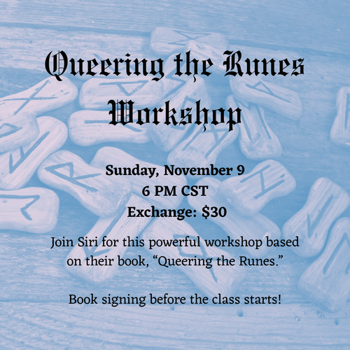 November 9: Queering the Runes workshop