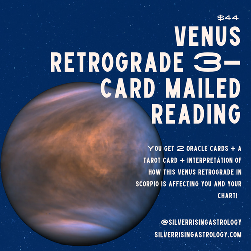 Venus Retrograde Mailed 3-Card Reading