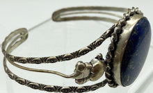 Vintage lapis cuff bracelet