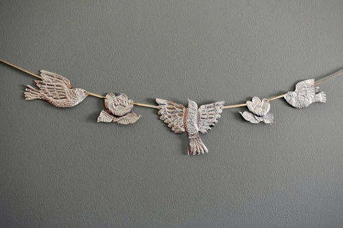 Embossed Tin Flying Bird Foil Garland Bunting