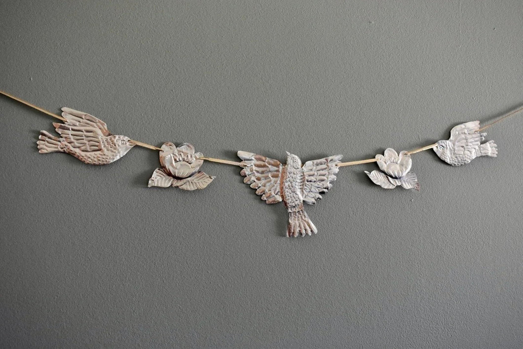 Embossed Tin Flying Bird Foil Garland Bunting