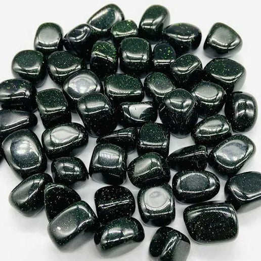 Green Goldstone tumbled