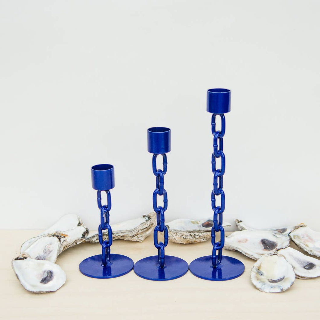 Chain Candle Holder (Blue)