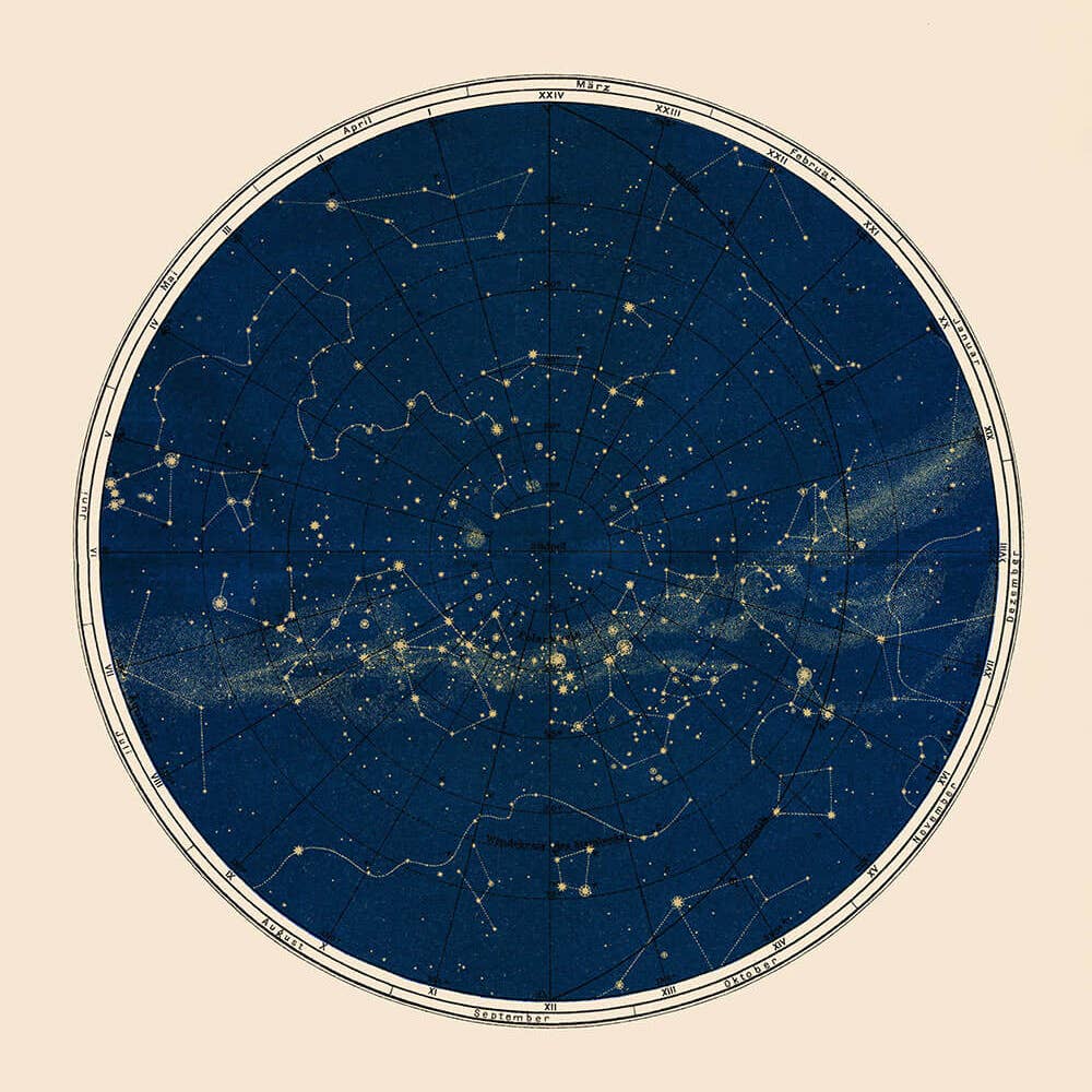 Blue Constellation Chart