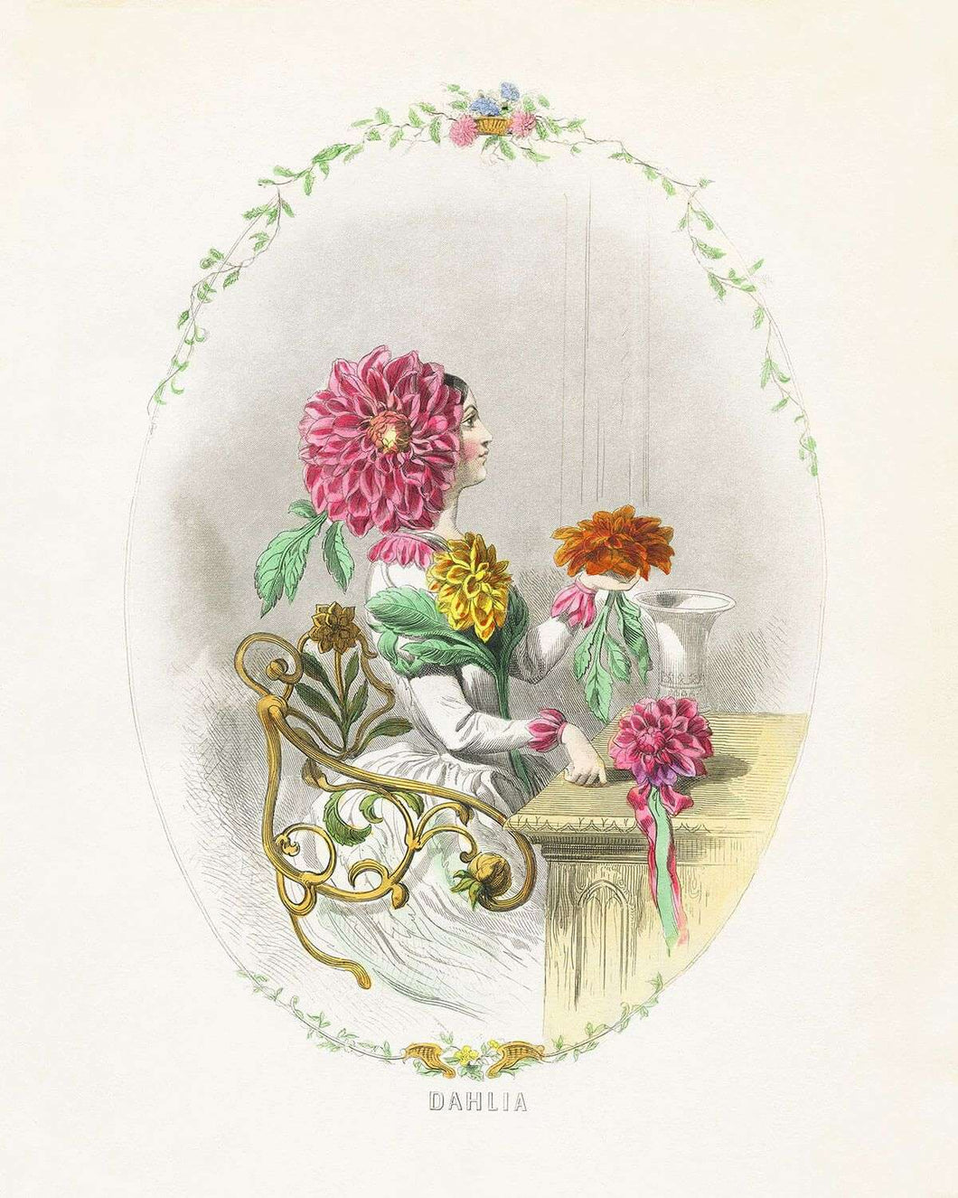 Grandville Dahlia print