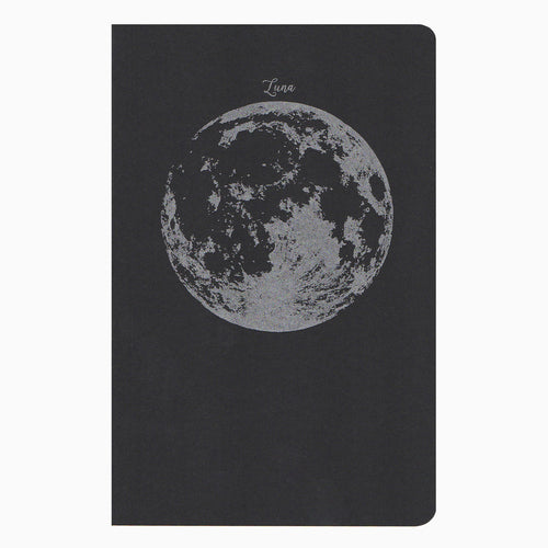 Moon recycled letterpress notebook