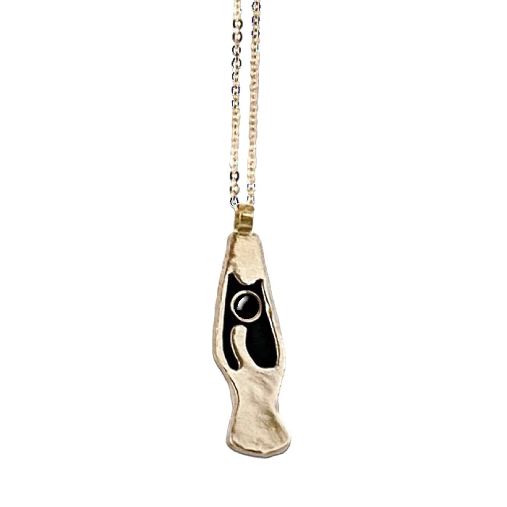 Lava Lamp Necklace with Black Onyx