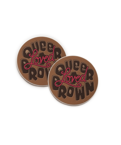 Queer + Brown + Loved 2 sticker pack