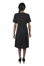 Ingrid Dress in Black Rayon--Size M